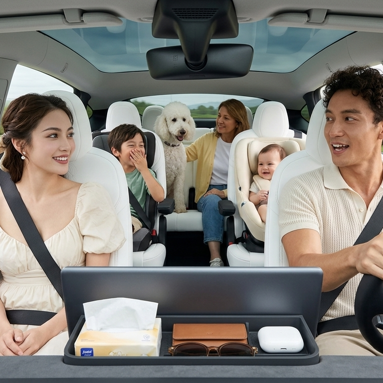 Dashboard Behind-Screen Storage Organizer